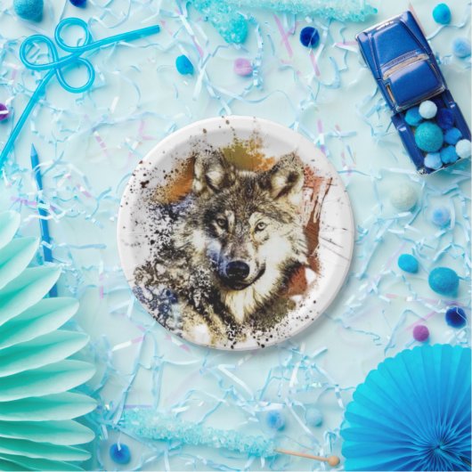 Wolf Papieren Bordje (Feest)