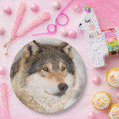 Wolf Papieren Bordje (Feest)