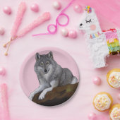 Wolf Papieren Bordje (Feest)