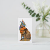 Wolf Patchwork Visitekaartjes (Staand voorkant)