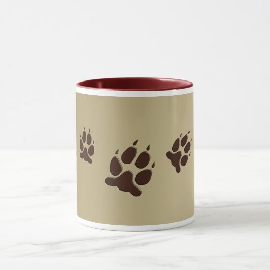 Wolf Paw-afdrukken Mok (Midden)