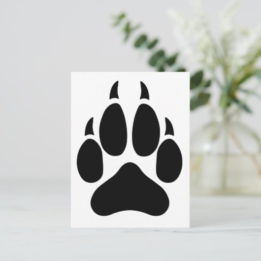 Wolf Paw Briefkaart (Staand voorkant)