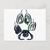 Wolf Paw Print Briefkaart (Voorkant)