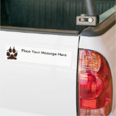 Wolf Paw Print Bumpersticker (Op Truck)