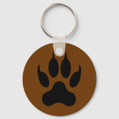 Wolf Paw print dubbelzijdig Sleutelhanger (Voorkant)