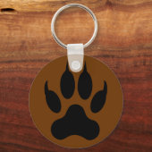 Wolf Paw print dubbelzijdig Sleutelhanger (Achterkant)