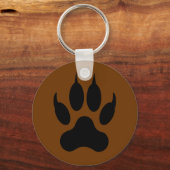 Wolf Paw print dubbelzijdig Sleutelhanger (Voorkant)