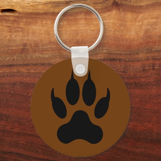Wolf Paw print dubbelzijdig Sleutelhanger (Voorkant)