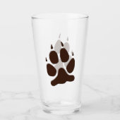 Wolf Paw Print Glas (Voorkant)
