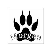 Wolf Paw Print met naam Monogram handtekening Seal Rubberstempel (Afrduk)