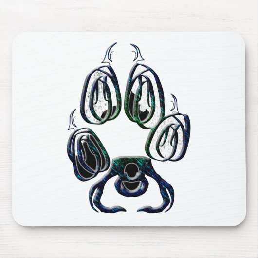 Wolf Paw Print Muismat (Voorkant)