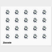 Wolf Paw Print Ronde Sticker (Vel)