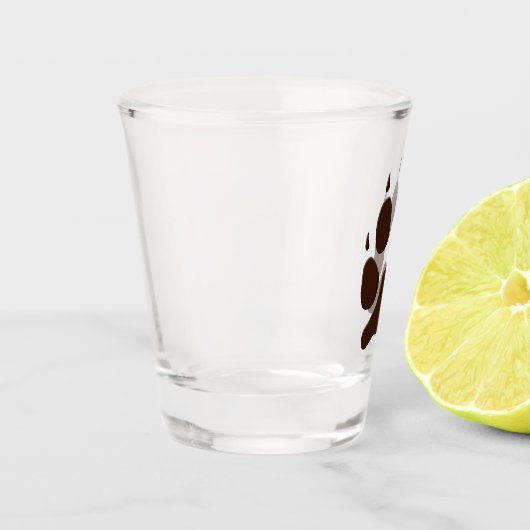 Wolf Paw Print Shot Glas (Links)