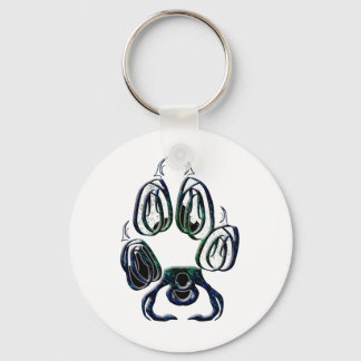 Wolf Paw Print Sleutelhanger