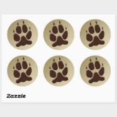 Wolf Paw Print sticker (Vel)