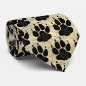 Wolf Paw Print Stropdas (Opgerold)