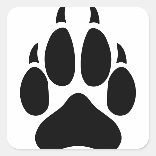 Wolf Paw Vierkante Sticker (Voorkant)