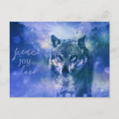 Wolf Peace Joy Love New Year Briefkaart (Voorkant)