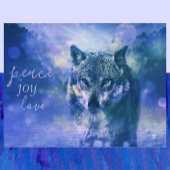 Wolf Peace Joy Love New Year Briefkaart
