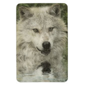 Wolf Pencil Drawing Art Magnet Magneet (Verticaal)