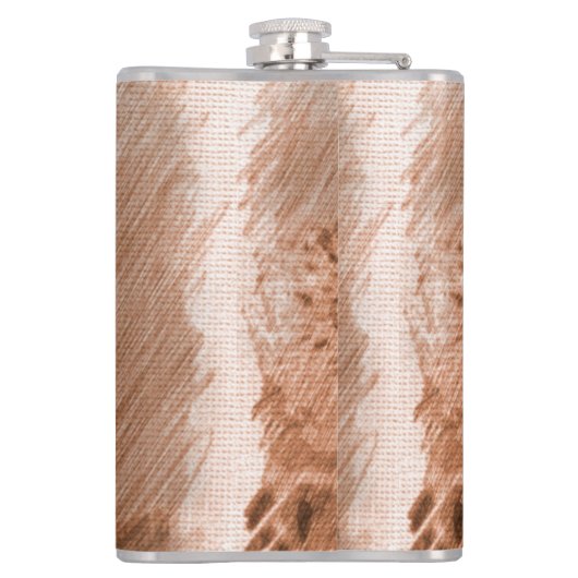 Wolf Pencil Schetch Afbeelding personaliseren Heupfles (Achterkant)