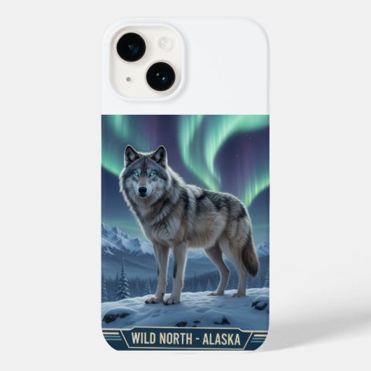 Wolf Phone Case 🐺🌌 | Northern Lights Art ❄️ (Achterkant)