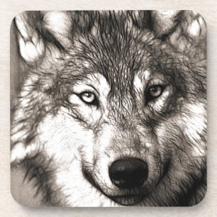 Wolf Photographic Art Spirit Animal Love Bier Onderzetter