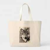 Wolf Photographic Art Spirit Animal Love Grote Tote Bag (Voorkant)
