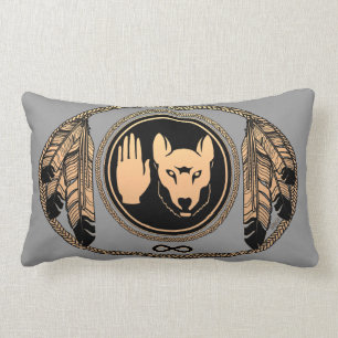 Wolf Pillow gepersonaliseerde Native Art Wolf Kuss Kussen