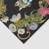 Wolf Pink Yellow Floral Artwork Tissuepapier (Detail)