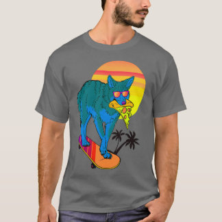 Wolf Pizza en Skateboarden T-shirt