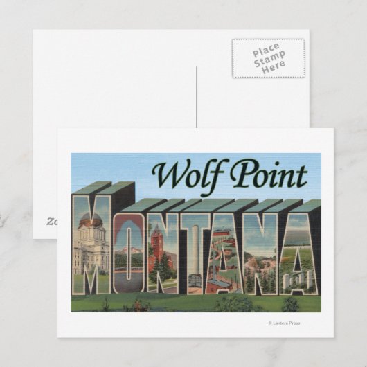 Wolf Point, Montana Briefkaart (Voorkant / Achterkant)