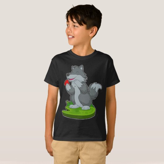 Wolf Poker kaarten T-shirt (Voorkant volledig)