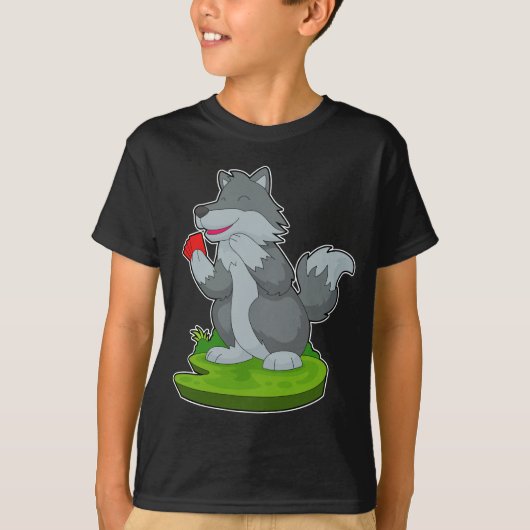 Wolf Poker kaarten T-shirt (Voorkant)