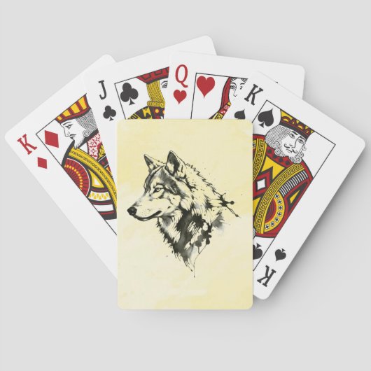 Wolf Pokerkaarten (Achterkant)