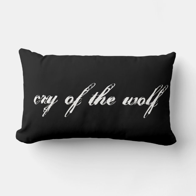 "Wolf" Polyester Lumbar Pillow Kussen (Voorkant)