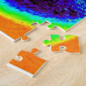 Wolf Pop Art Freedom Blue Night Fullmoon Legpuzzel (Zijkant)