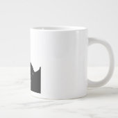 Wolf Pop Art Jouw naam Custom Zwart Wit Grote Koffiekop (Rechts)