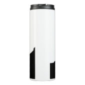 Wolf Pop Art Jouw naam Custom Zwart Wit Thermosbeker (Achterkant)