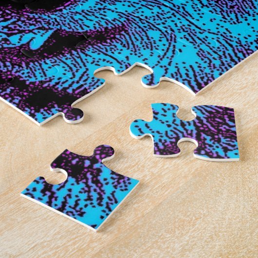 Wolf Pop Art - Wilde dieren Kunst Legpuzzel (Zijkant)