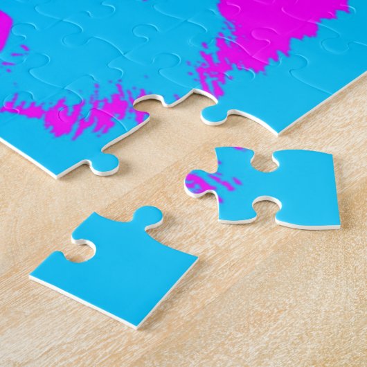 Wolf Pop Art - Wilde dieren Kunst Legpuzzel (Zijkant)