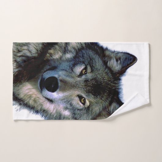 Wolf Portrait Bad Handdoek (Handdoek)