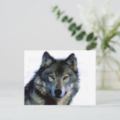 Wolf Portrait Briefkaart (Staand voorkant)
