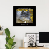 Wolf Portrait en Wolf Poem Wildlife Art Poster (Thuiskantoor)