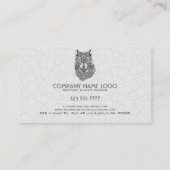 Wolf Portrait Gedetailleerde Abstracte Illustratie Visitekaartje (Achterkant)