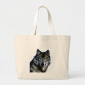 Wolf Portrait Grote Tote Bag (Voorkant)