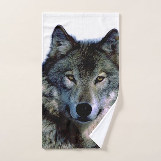 Wolf Portrait Handdoek (Handdoek)