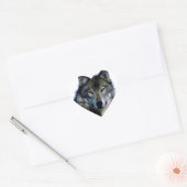 Wolf Portrait Hart Sticker (Envelop)