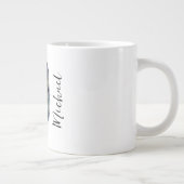 Wolf Portrait Jouw naam Custom Handschrift Grote Koffiekop (Rechts)