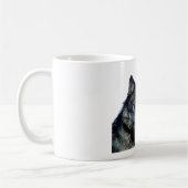 Wolf Portrait Jouw naam Custom Handschrift Koffiemok (Links)